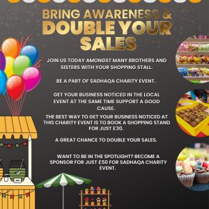 Sponsor Sadhaqa charity event for £50
